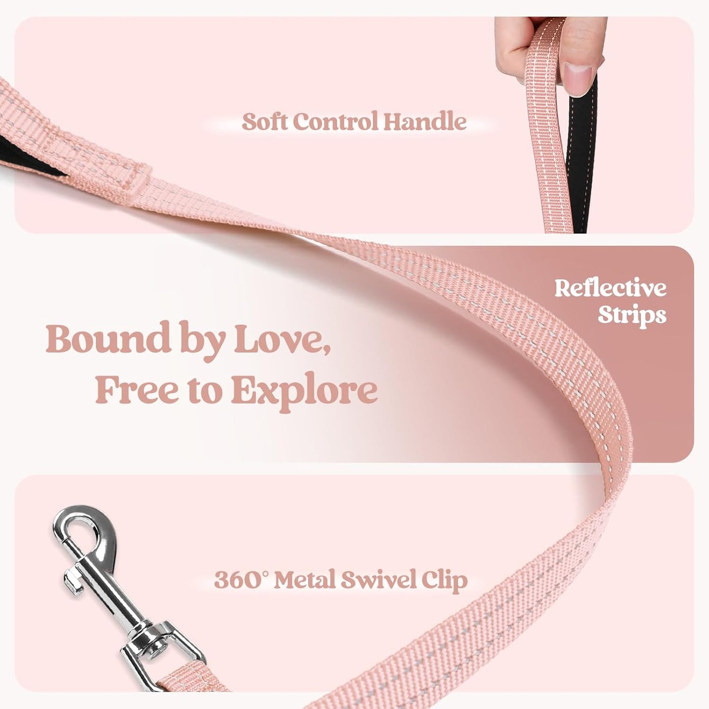 rabbitgoo Dog Harness Small Sized and Leash Set, Step in Soft Light Puppy Vest, Breathable Mesh Pet Harness, Reflective for Safe Outdoor Walking, Pink XXS