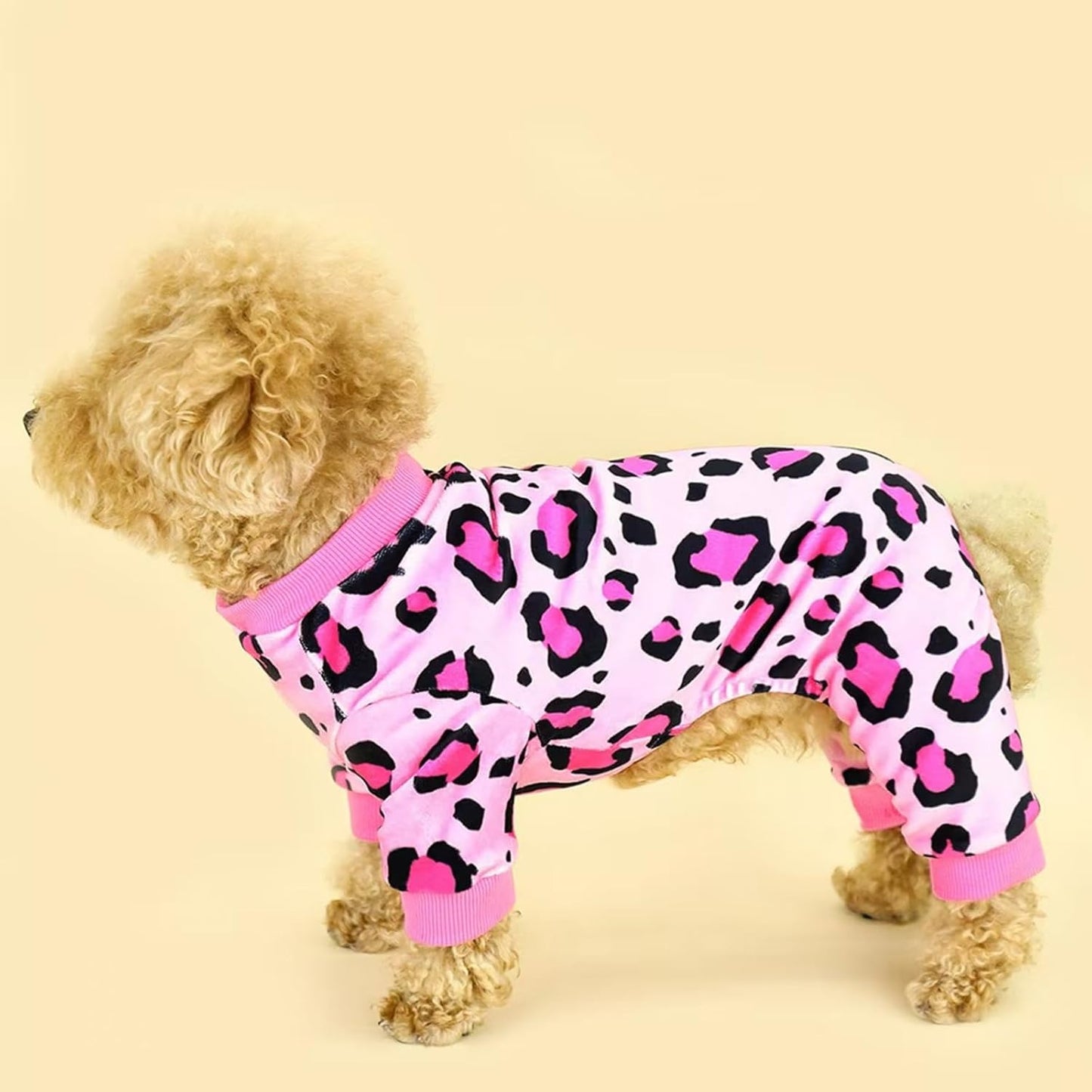 Vet-Approved Dog Pajamas Onesie for Large Dog Pjs - Lightweight Soft Stretchy Puppy Clothes - Certified Hypoallergenic Comfort Anxiety-Reducing (Pink,XXXX-L)
