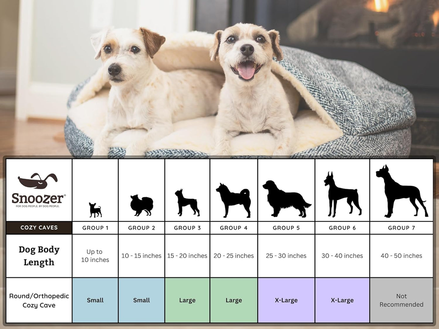 Snoozer Classic Poly-Cotton Cozy Cave Pet Bed, Extra Large, Khaki