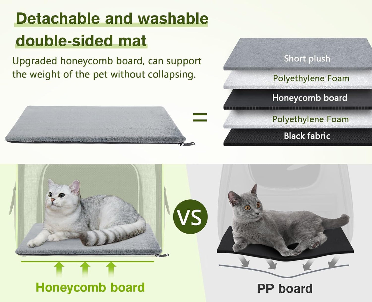 Pecute Pet Carrier Backpack, Dog Carrier Backpack, Expandable with Breathable Mesh for Small Dogs Cats Puppies, Pet Backpack Bag for Hiking Travel Camping Outdoor Hold Pets Up to 17 Lbs