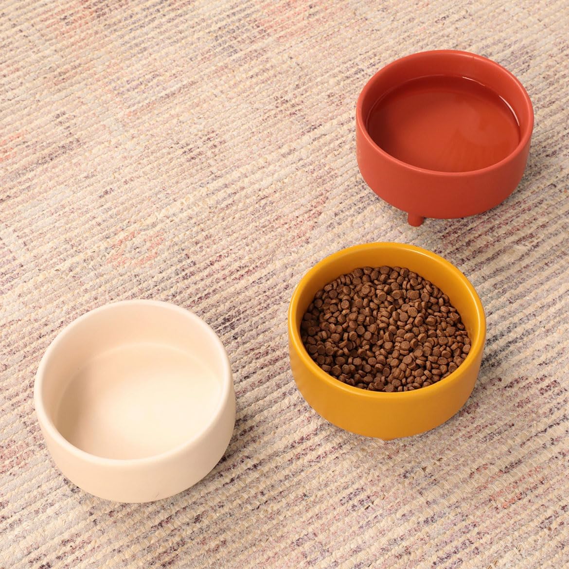 Waggo Uplift Ceramic Dog Bowl for Small Medium and Large Breeds - Heavyweight and Durable Pet Food and Water Dish Crock, Dishwasher Safe, Modern, Elevated Feeder (Vintage Grey, Large)