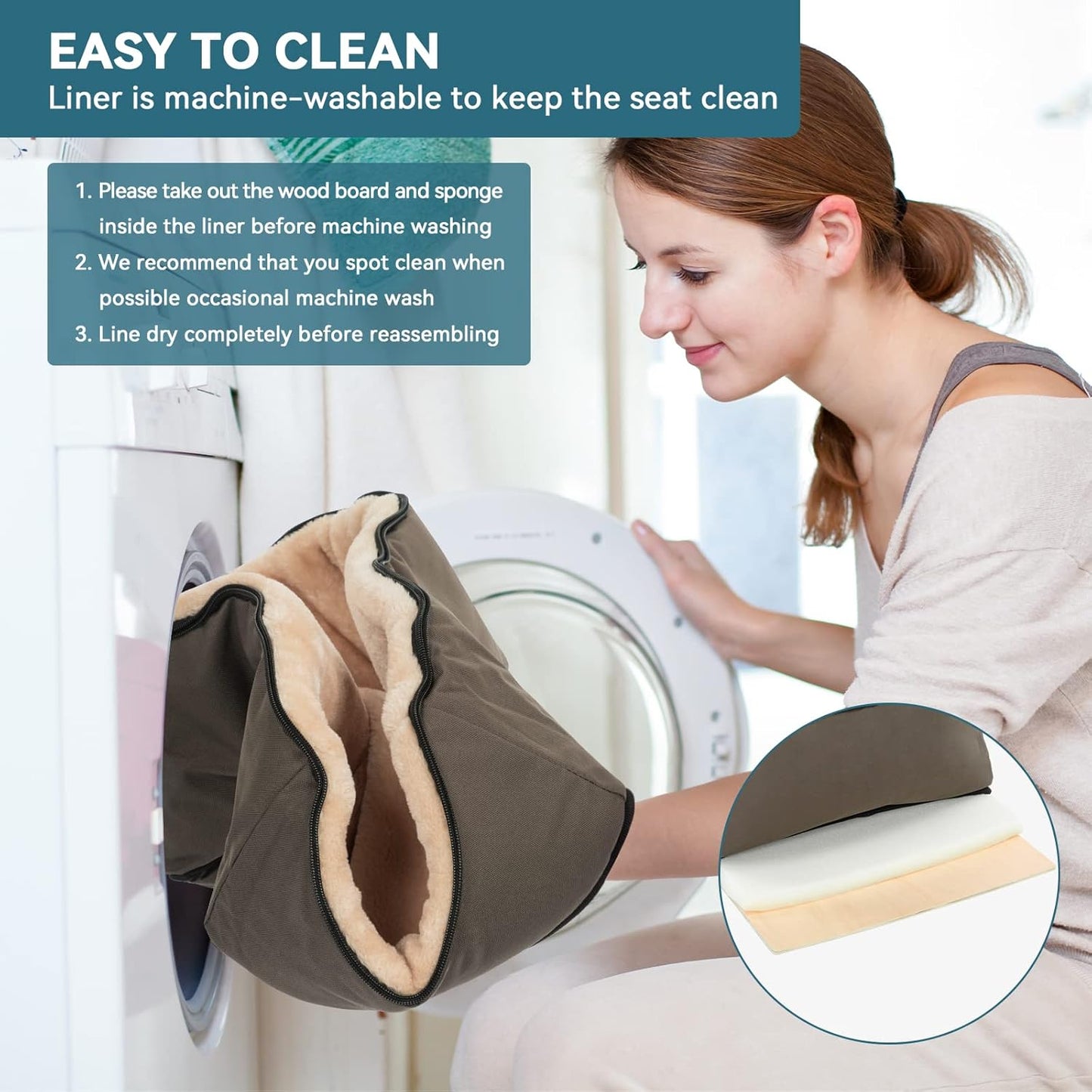 Petsfit Dog Booster Car Seat for Small Dogs, Dog Car Seat with Safety Leash, Suitable for Cars, Trucks, and SUVs (Small, Brown)