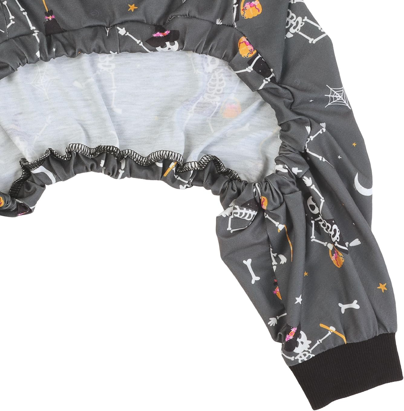 HDE Dog Pajamas One Piece Jumpsuit Lightweight Dog PJs Shirt for M-3XL Dogs Skeleton Bones - XL