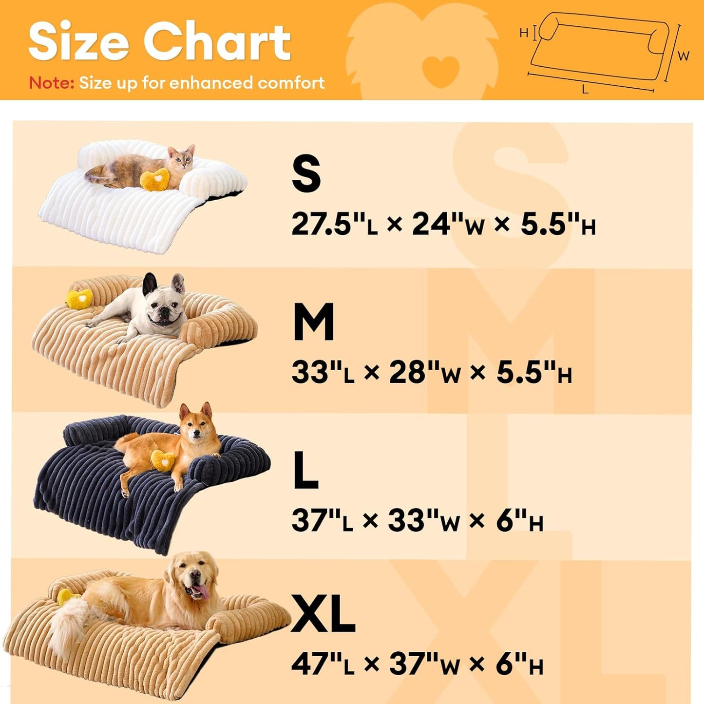 FUNNY FUZZY Pet Couch Cover for Sofa, Calming Dog Bed for Couch, Fluffy Plush Dog Couch Mat for Furniture Protector for Large Medium Small Pets, 47×37 in, Mist Grey