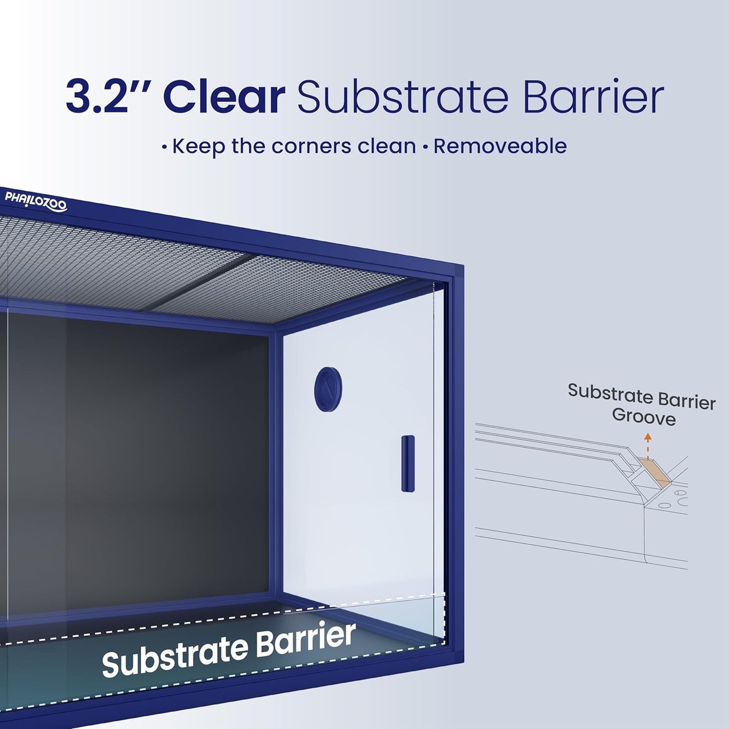120 Gallon Bearded Dragon Tank,48" x 24" x 24" Reptile Tank with Sliding Door Top Screen Ventilation, Front Opening Reptile Enclosure for Easy Maintenance