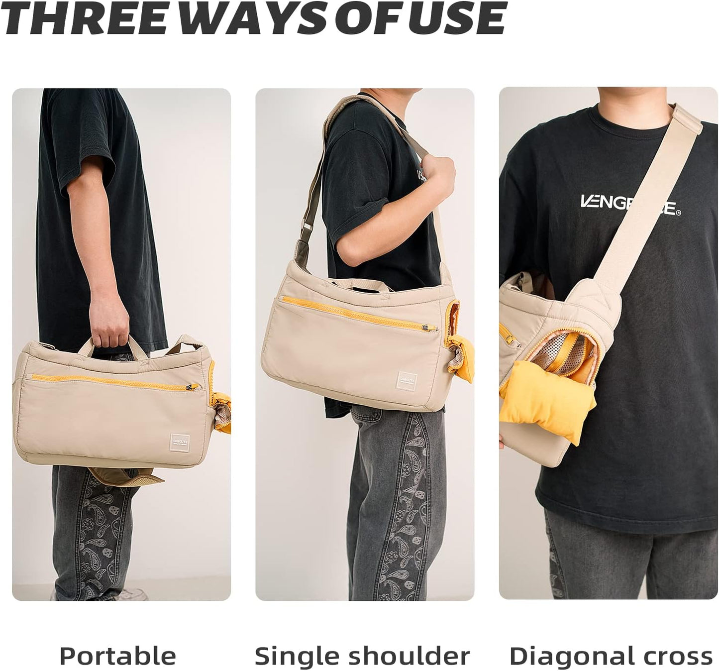 Soft and Comfortable Pet Carrier and Business Backpack with Strong Support - Ideal for Business, Travel, and Outings with Small Dogs and Cats (Kahki,15.7" L x 5.5" W x 9.8" H,up to 16lbs