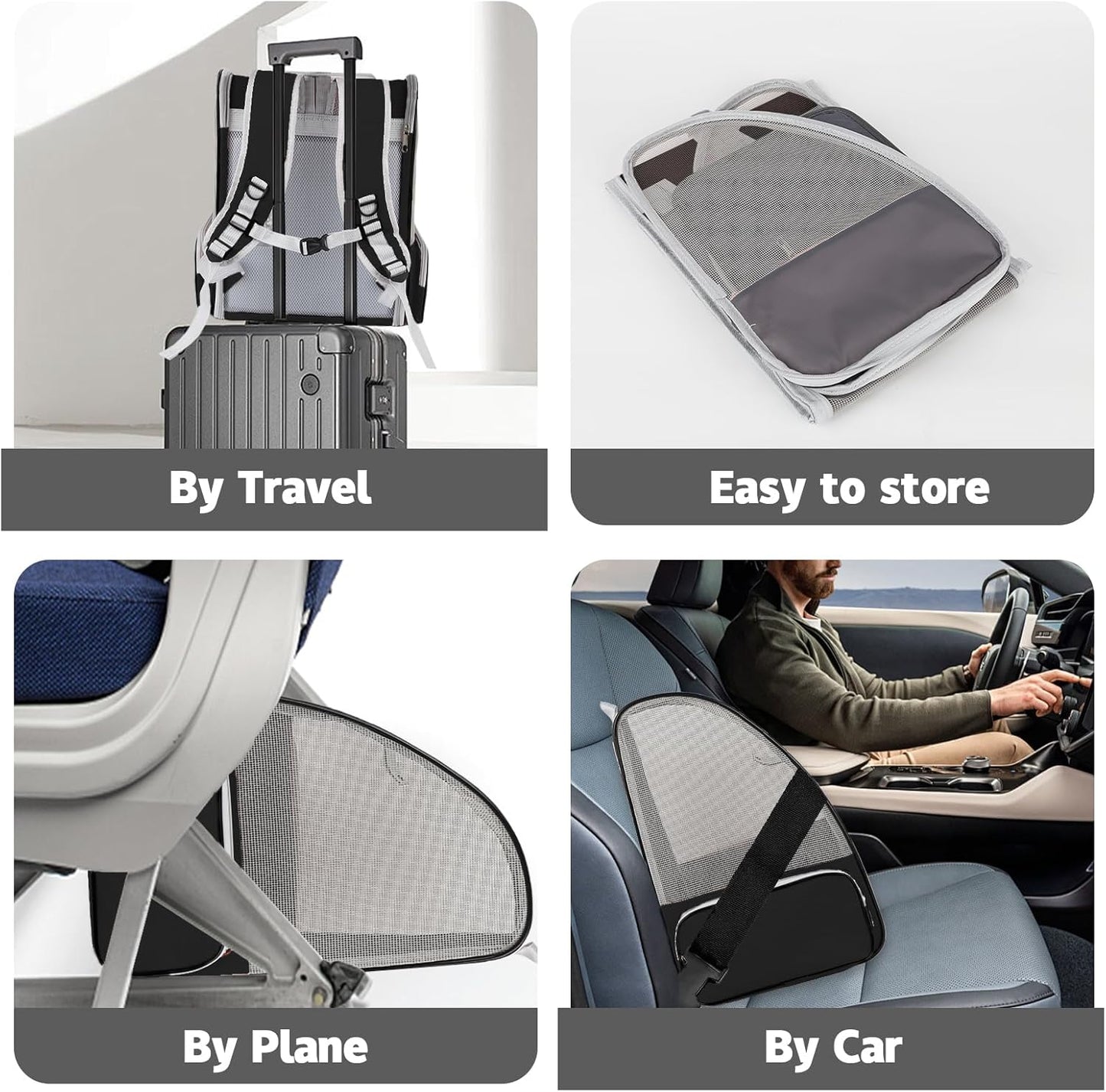 Cat Backpack Carrier,Pet Carrier Airline Approved for Small Dog Cat Puppy Kitten Bunny,Ventilated Mesh Design Animal Backpack for Hiking Camping Travel Bag (Black)