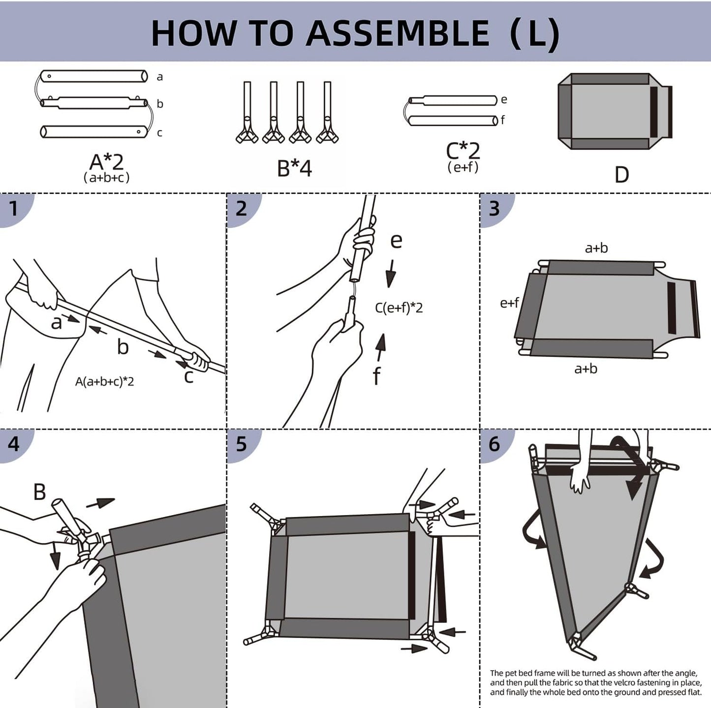 pettycare Elevated Outdoor Dog Bed - Raised Cot for Large Dogs, Heavy Duty Pet Cots Waterproof, Cooling, Washable Breathable Teslin Mesh, Durable, Non Slip, 42 Inch, Black