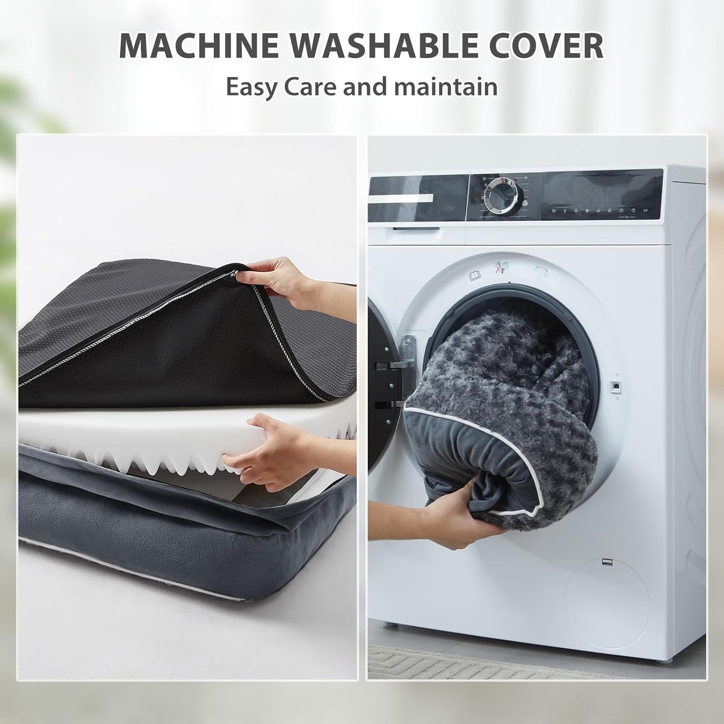 BFPETHOME Orthopedic Dog Beds for Large Dogs-Waterproof Sofa Dog Bed with Removable Washable Cover, Big Pet Bed with Waterproof Lining and Nonskid Bottom,Pet Bed for Large Dogs