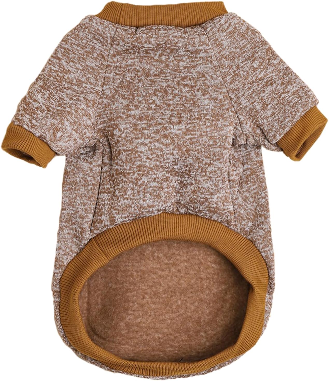 Jecikelon Dog Clothes Dogs Sweater Soft Puppies Clothing Winter Puppy Sweaters Warm Outfit for Dogs Small XXS XS Cat Apparel (Khaki, L)