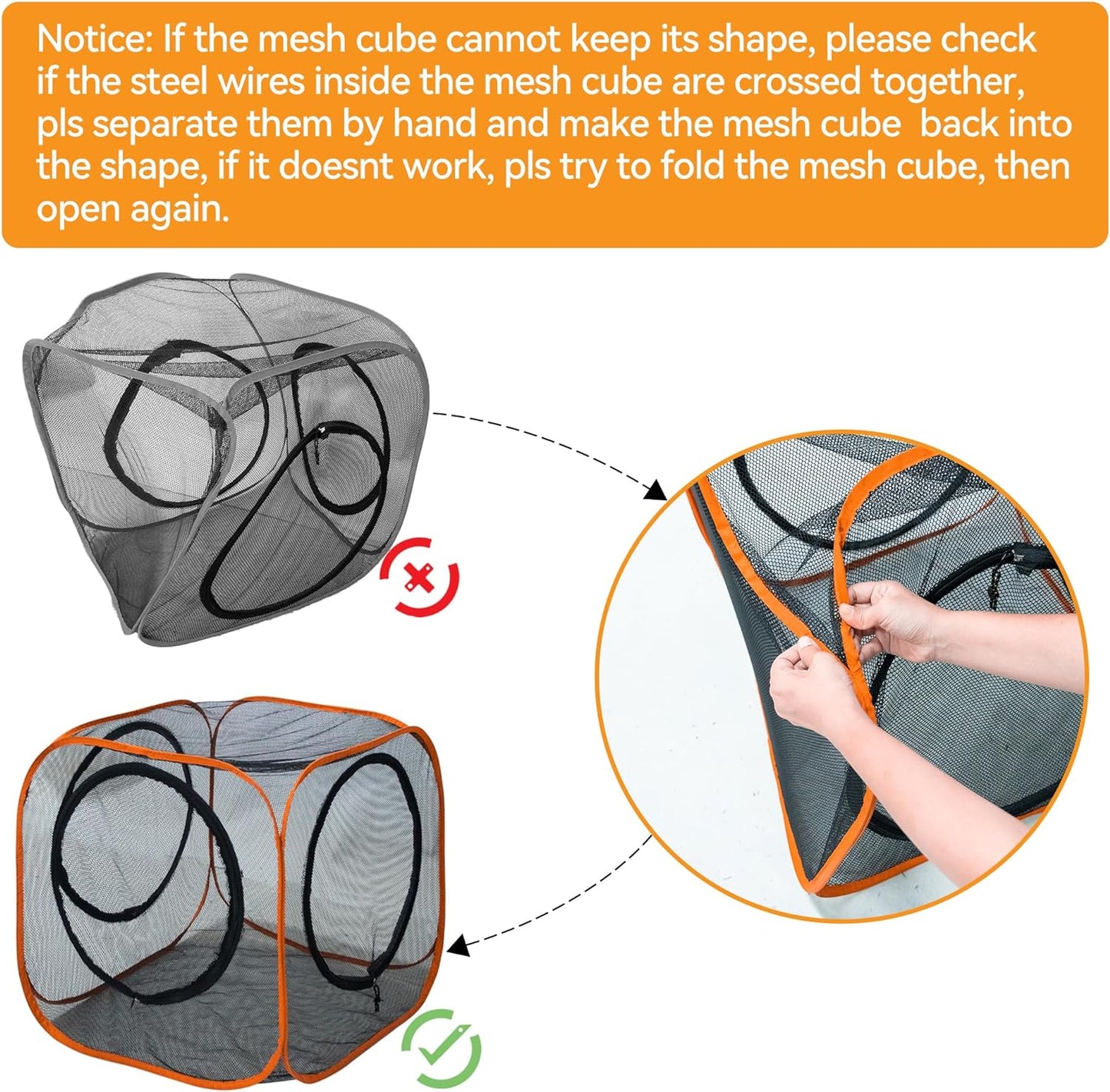 Cat Play Tunnel + Cube(with Three Ways) for Indoor and Outdoor, Kitty Play House, Cat Enclosures, Collapsible Kitty Tent, Kitten Toys Easy to Connect with Kitty Tent(2 Tunnels + Cube )