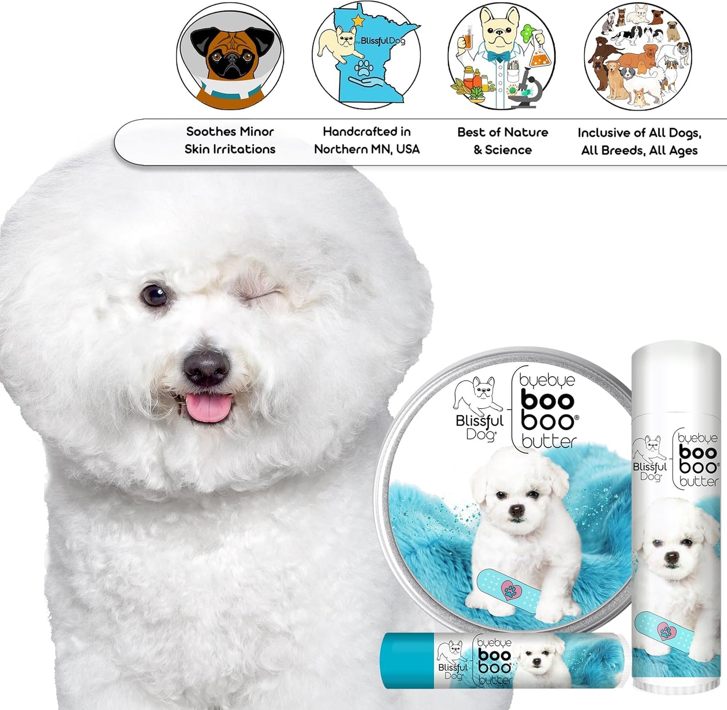 The Blissful Dog Bichon Frise Boo Boo Butter, 2-Ounce