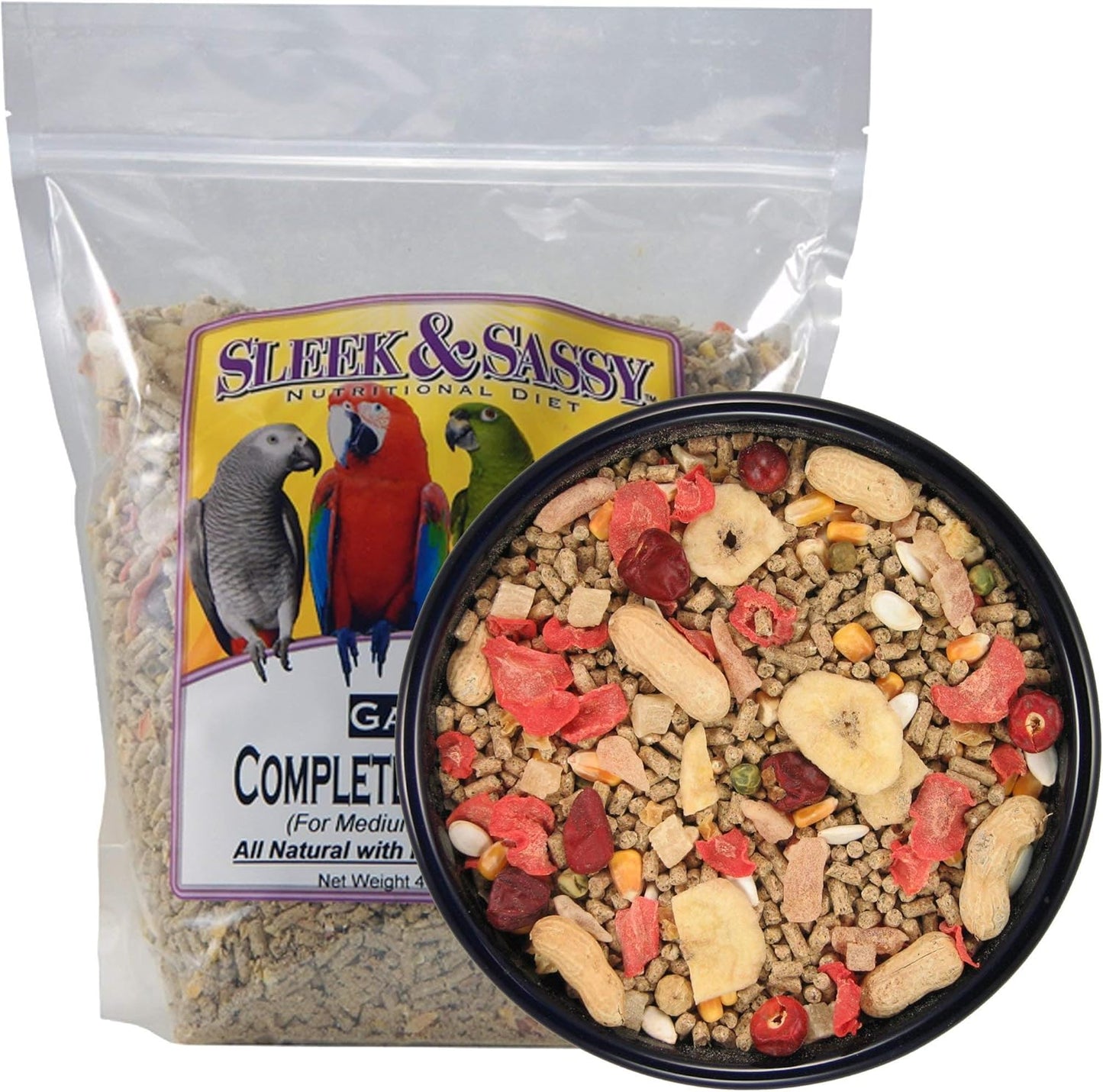 SLEEK & SASSY Garden Complete Pellet Parrot Food (4 lbs.)