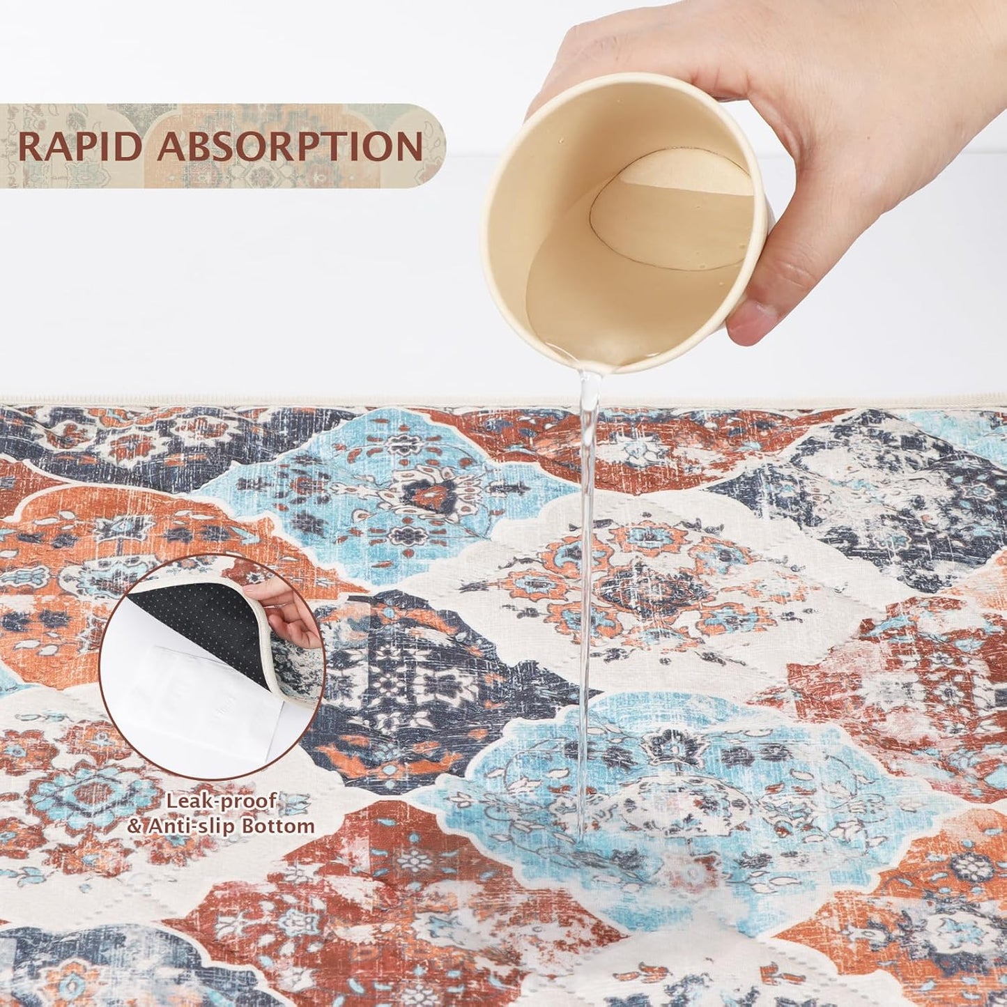 IEUUMLER Washable Pee Pads for Dogs, 2 Pack Reusable Pee Pads for Dogs Non-Slip Grip, Super Absorbent Waterproof Puppy Pads for Potty Training, Playpen, Crate, Whelping Box EU011 (Orange,41" x 41")