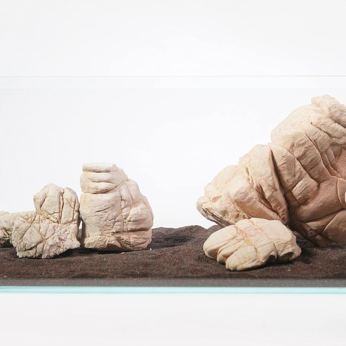 LANDEN Congo Aquascape Sand for Aquarium Landscape 2L(9lbs), Brown, Aquarium Natural Fine Decorative Sand, Tropical Rainforest Biotope Aquariums, Depth Enhancing, 0.4-0.9mm