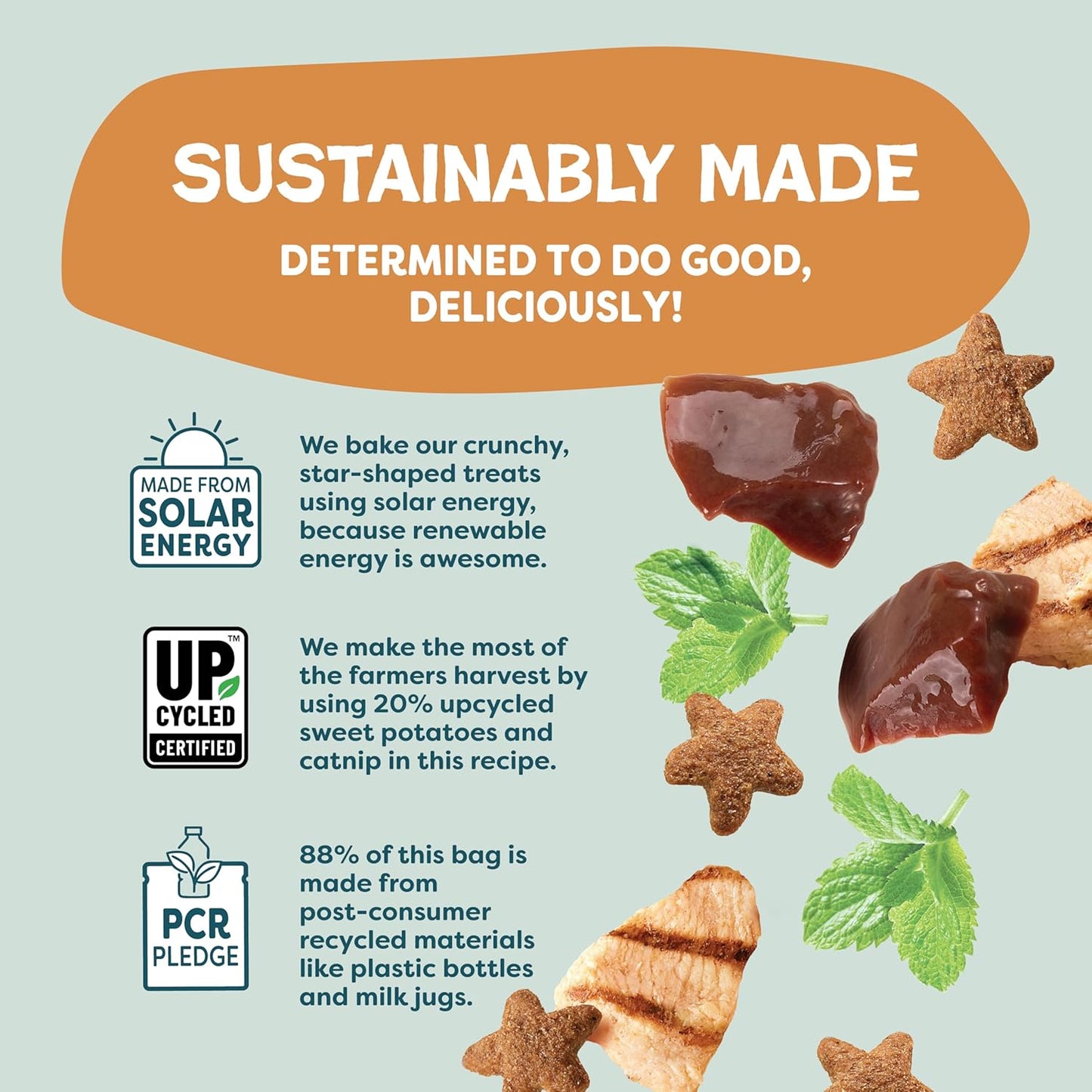 Shameless Pets Crunchy Cat Treats - Catnip Treats for Cats with Digestive Support, Kitten Treats with Real Ingredients, Natural & Healthy Flavored Feline Snacks - Catnip N Chill Chicken Liver, 12 oz