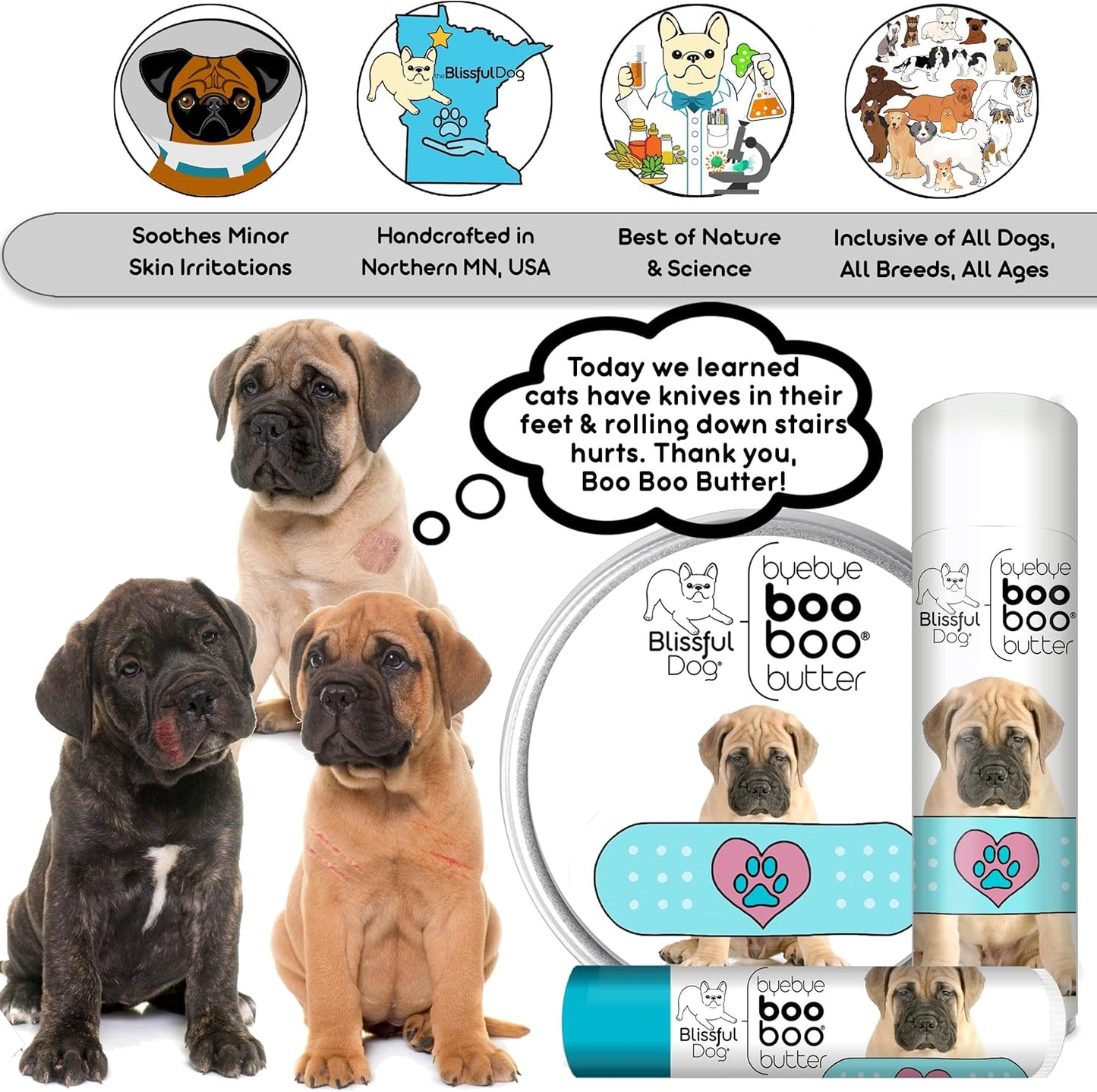 The Blissful Dog Bullmastiff Boo Boo Butter, 16 oz.