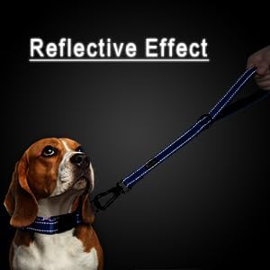 PLUTUS PET Short Training Dog Leash with Padded Handle for Medium Large Dogs,18 Inch Heavy Duty Strong Traffic Leash with Carabiner Clip for Climbing Walking or Guiding Blind(18”，Royal Blue)