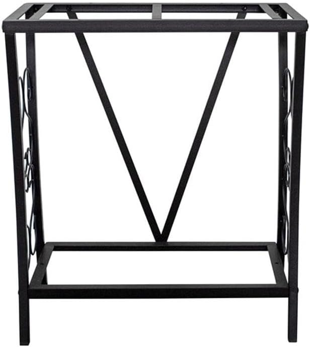 MAKLAINE Traditional Steel 20 Gallon Metal Aquarium Stand in Black