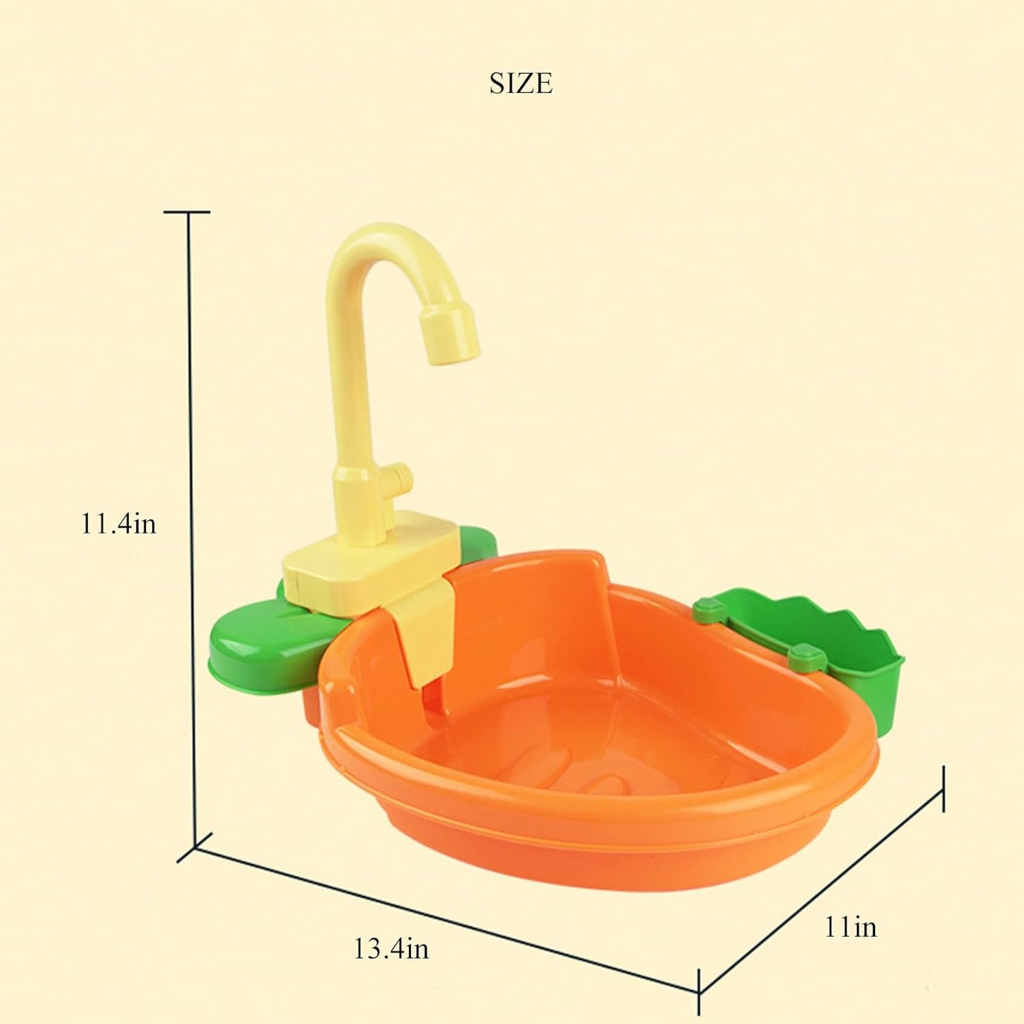 Parrot Bath Shower, Bird Bath for Cage, Automatic Bird Bathtub Pet Bath Pool with Faucet, Bird Fountain Swimming Pool Toy Bath Shower Water Dispenser for Ferret, Love Bird, Goldfinch (Orange)