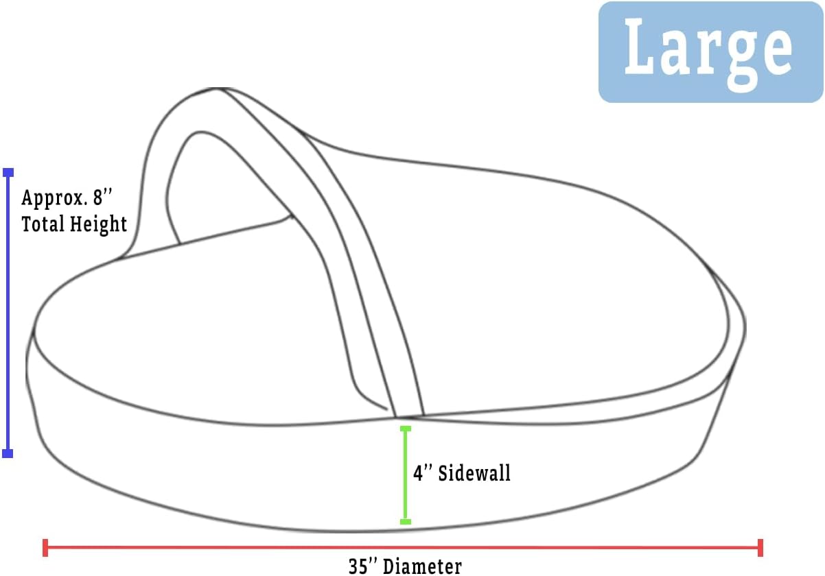 Snoozer Classic Poly-Cotton Cozy Cave Pet Bed, Large, Navy