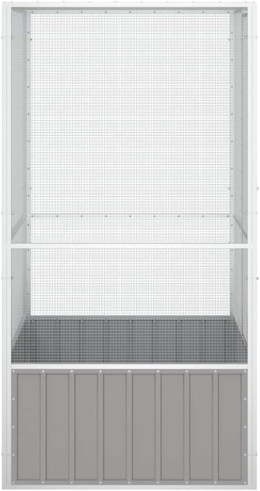 Steel Bird Cage, Large Flight King Bird Cage for Cockatiels African Grey Quaker Amazon Sun Parakeets Green Cheek Conures Pigeons Parrot Bird Cage Birdcage, Gray 43.7"x42.1"x83.3"