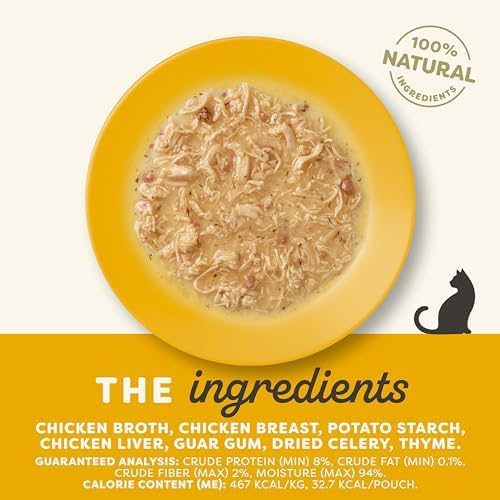 Applaws Natural Wet Cat Food in Gravy, Limited Ingredient Wet Cat Food Pouches, No Additives, Made with Natural Ingredients, Chicken Breast in Gravy (12 x 2.47oz Pouches)
