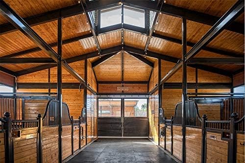 American Floor Tiles - Heavy Duty Stall Tiles - Stable/Horse Tiles - Thick, Durable Rubber Flooring Solid Black 6' x 12' Set 1/2" Thick (18 Tiles Total)