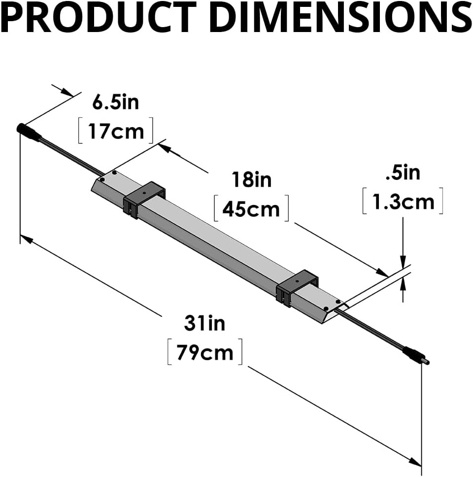 HappyBird Lightning (A Divison of M&M Cage) 18" LED linkable Light bar Without Power Source for Multiple Bird Breeder Cages, Full Spectrum LED. Will NOT Run ON ITS OWN (Single)