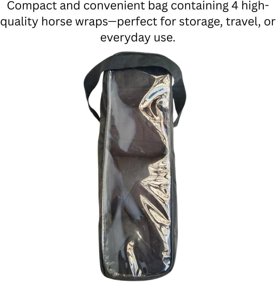 Horse Leg Bandage/Horse Leg wrap (Set of 4) Red, Blue, Navy Blue, and Black (Black)