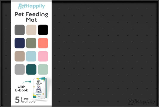 Dog Food Mat - Raised Edges Dogs Mat for Food and Water Prevent Spill, Waterproof Cat Food Mats Protect Floors, Easy Clean Dog Bowl Mats for Food and Water, Silicone Pet Food Tray