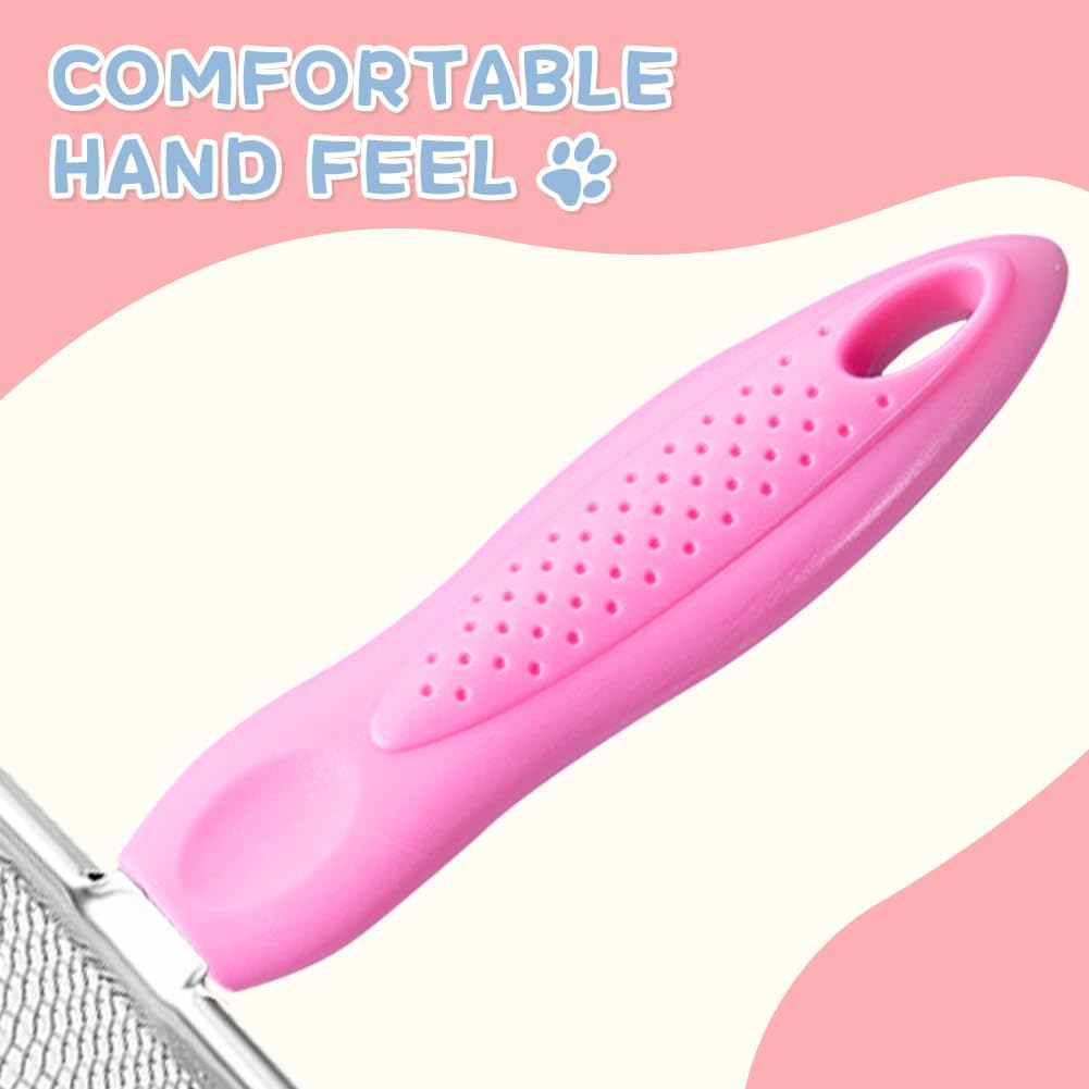 Cat Litter Scoop,Sturdy Litter Cleaner Corner Shovel,2Pcs Stainless Steel Mesh Litter Shovel,Easy to Clean Reptile Terrarium Sand Waste,Beach Shovel(Pink)