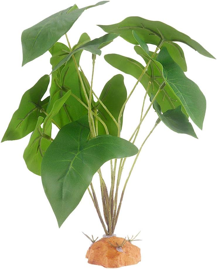 YOGURTCK Reptile Artificial Plants, Amphibian Habitat Hideout, Terrarium Decorations - Scindapsus