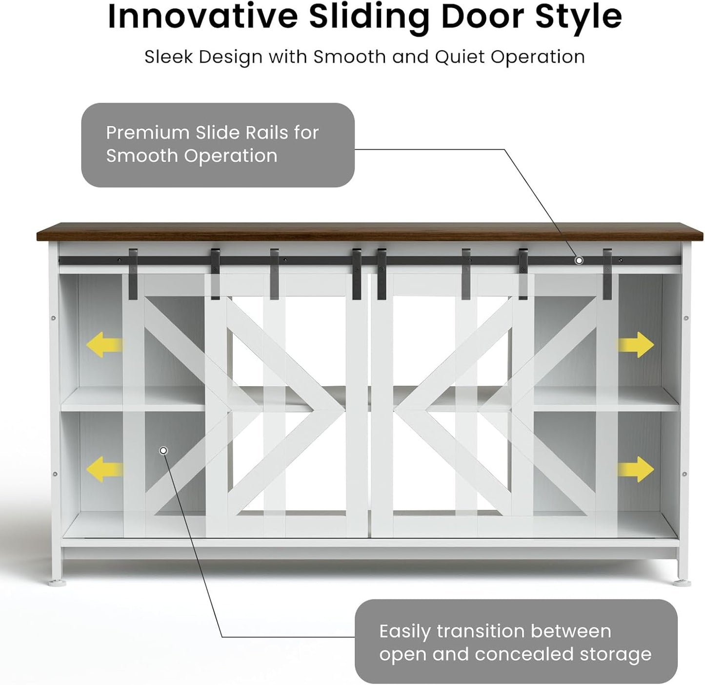 55-75 Gallon Aquarium Stand Heavy Duty Steel Frame, Fish Tank Cabinet with Accessories Storage for Reptile Terrarium & Turtle Tank - 1000lbs Capacity (White)
