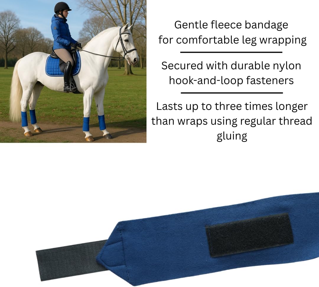 Horse Leg Bandage/Horse Leg wrap (Set of 4) Red, Blue, Navy Blue, and Black (Navy Blue)