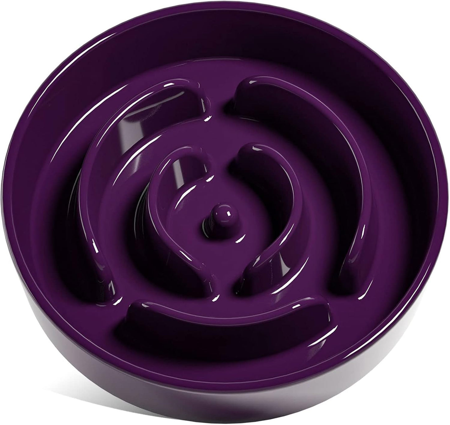 LE TAUCI Slow Feeder Dog Bowls Ceramic, 3 Cups Slow Feeding Dog Bowl Medium Large Breed, Pet Bowl for Fast Eaters, Puzzle Pet Dishes, Maze Purple