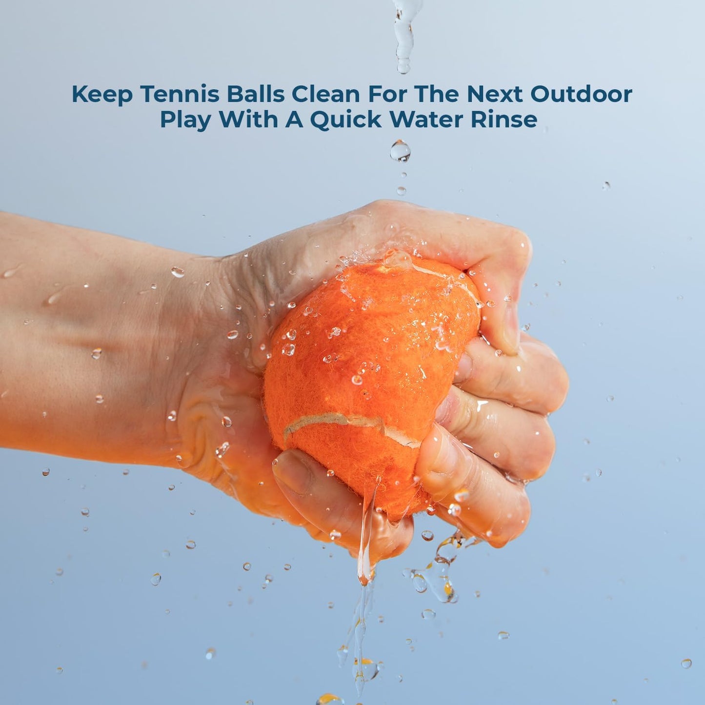 Best Pet Supplies Interactive Squeaky Dog Chew Toy, Ideal Dog Toys for Chewers, Small, Medium & Large Dogs, and Fetch Lovers - Tennis (Assorted Color), Large (Pack of 2)