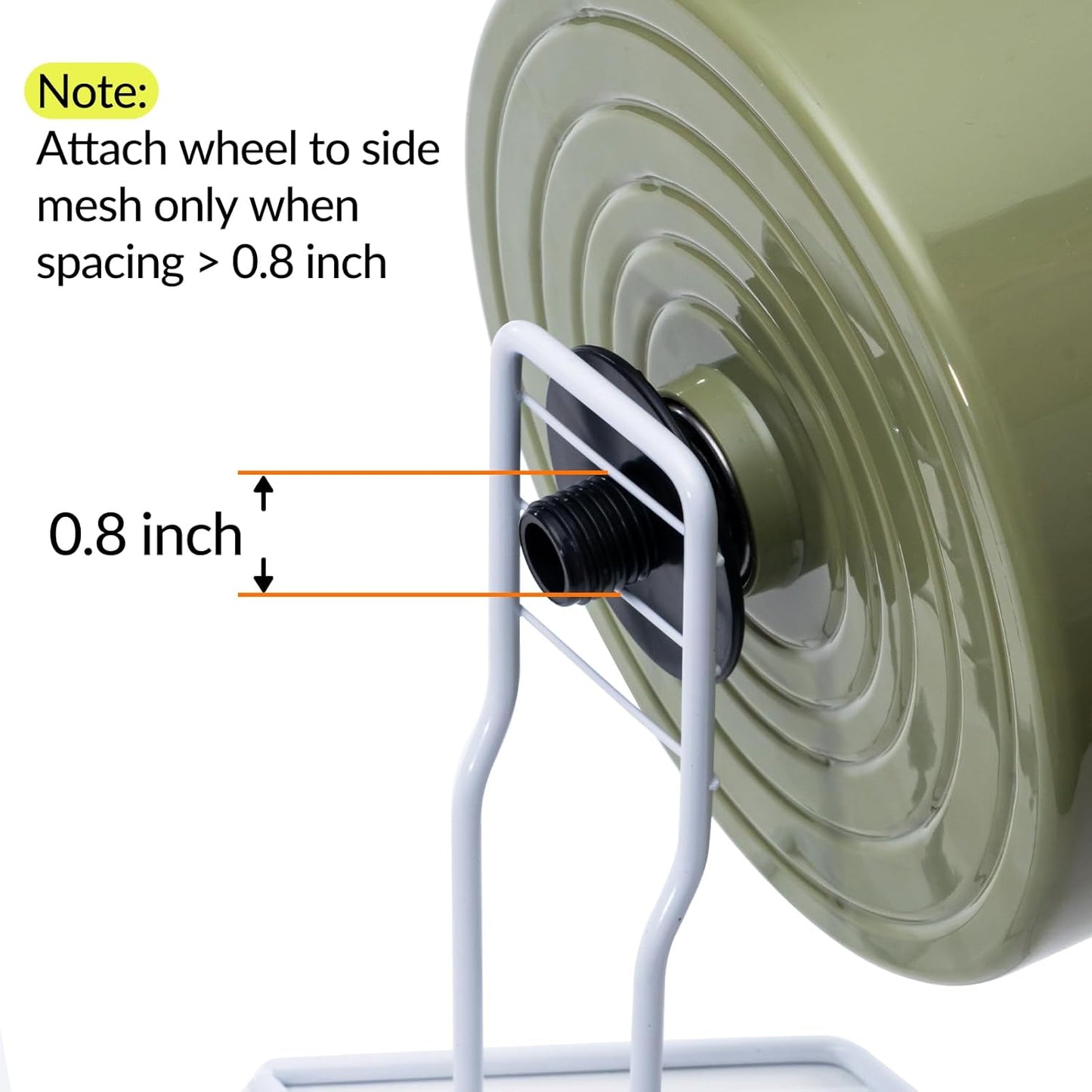 9.5" Silent Hamster Wheel, Exercise, Release Stress, Relieve Anxiety, Adjustable Height Stand, for Syrian Dwarf Hamster, Gerbil, Mice, Small Medium Sized Pets, Green