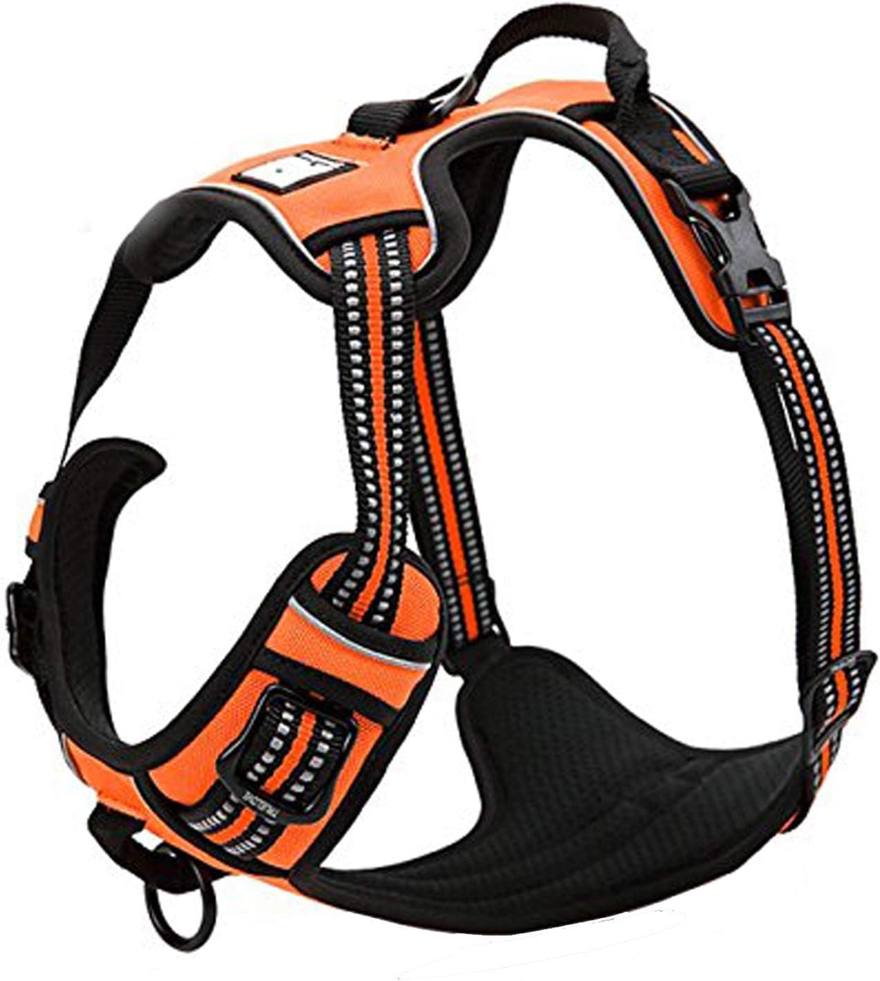 TRUE LOVE Truelove Adjustable No-Pull Dog Harness Reflective Pup Vest Harnesses Comfortable Control Brilliant Colors TLH5651(Orange,XL)