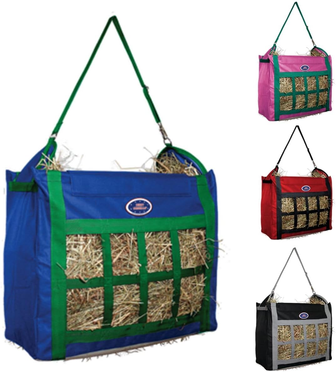 Derby Originals Top Load Hay Bag with Super Tough Bottom and 6 Month Warranty (Royal Blue/Turquoise)