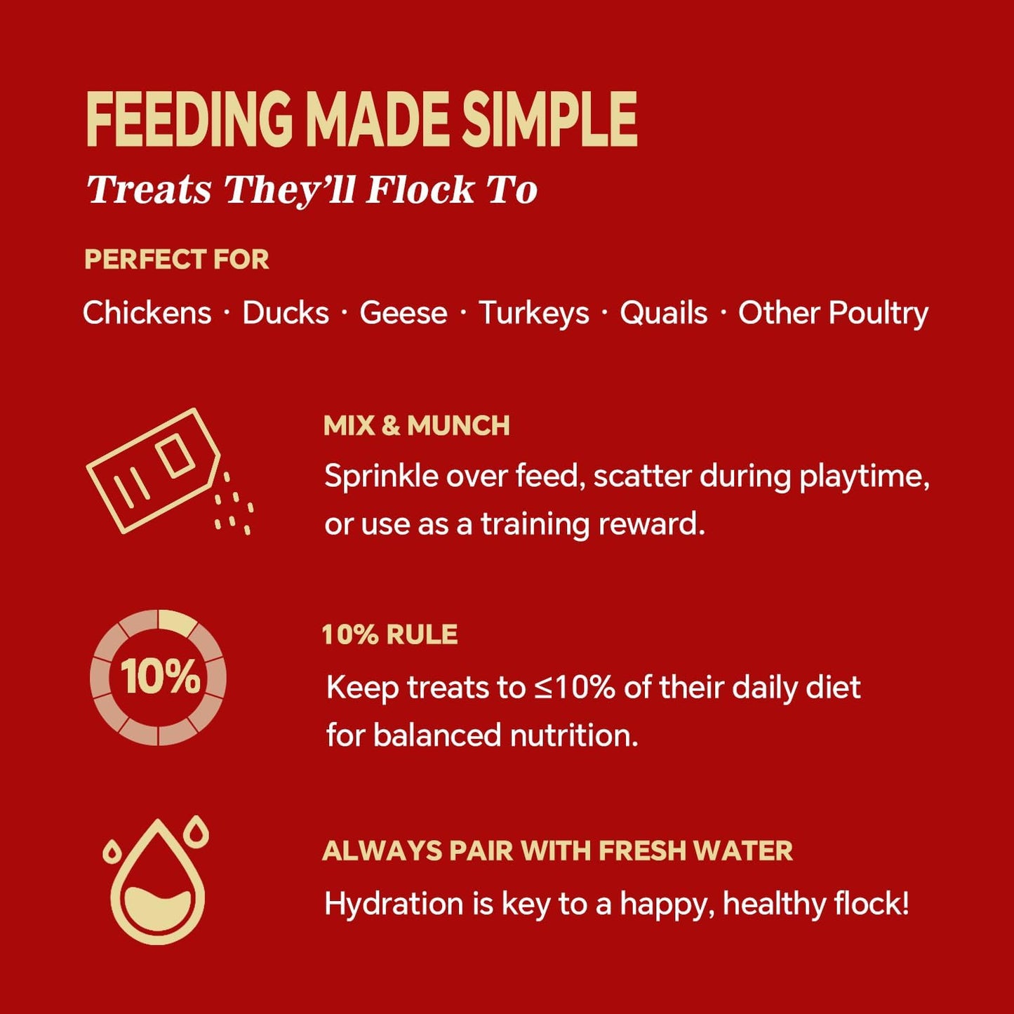 Dried Black Soldier Fly Larvae, Non-GMO, Natural Chicken Treats & High-Protein Poultry Snacks for Backyard Chickens, Laying Hens & Ducks, 10 lb Box