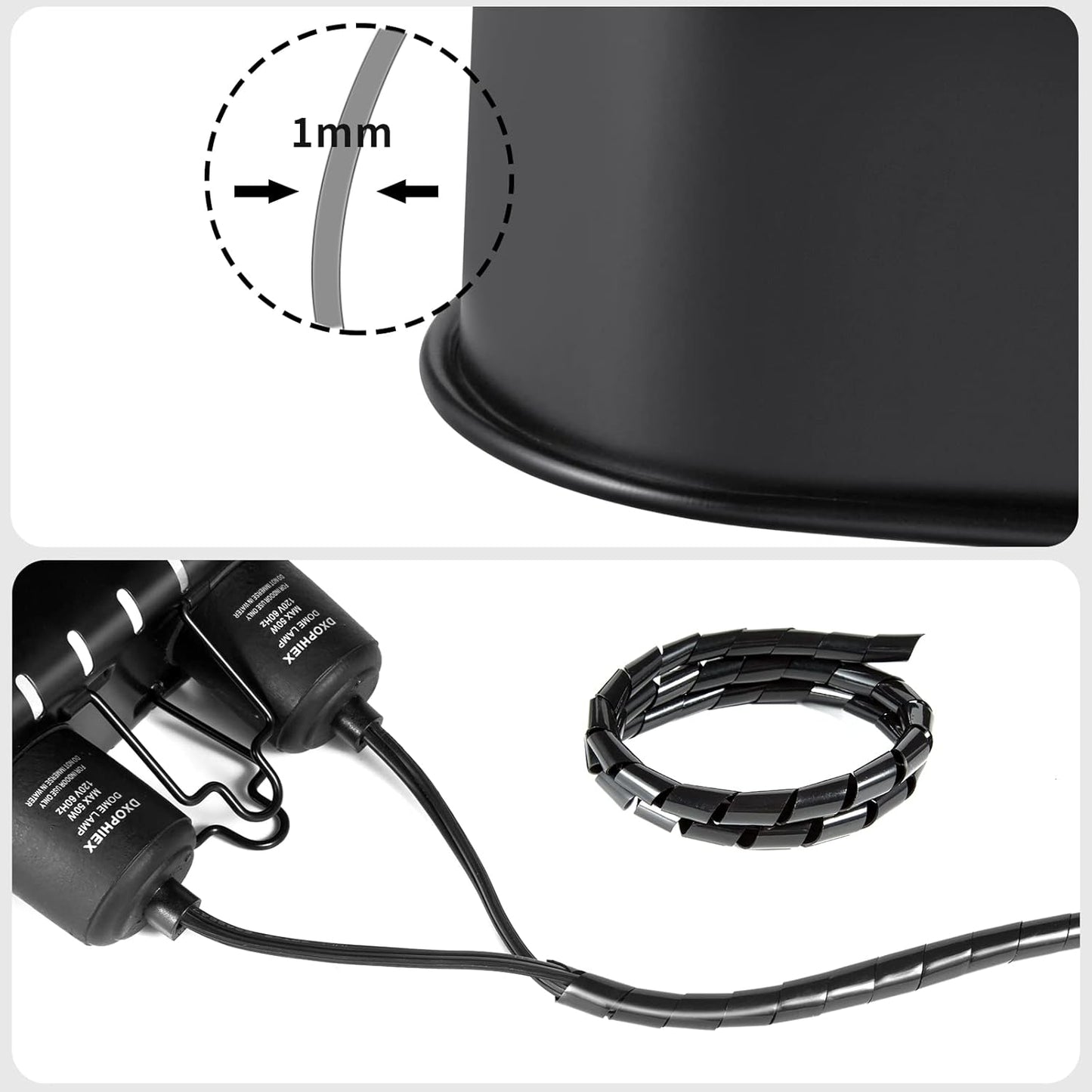 DXOPHIEX Nano Reptile Heat Lamp Max 40W Dual Reptile Light Fixture with Two Independent Switches, UVB Light Fixture Dual Dome Lamp for Bearded Dragon, Turtles, Snake and Lizard Terrarium