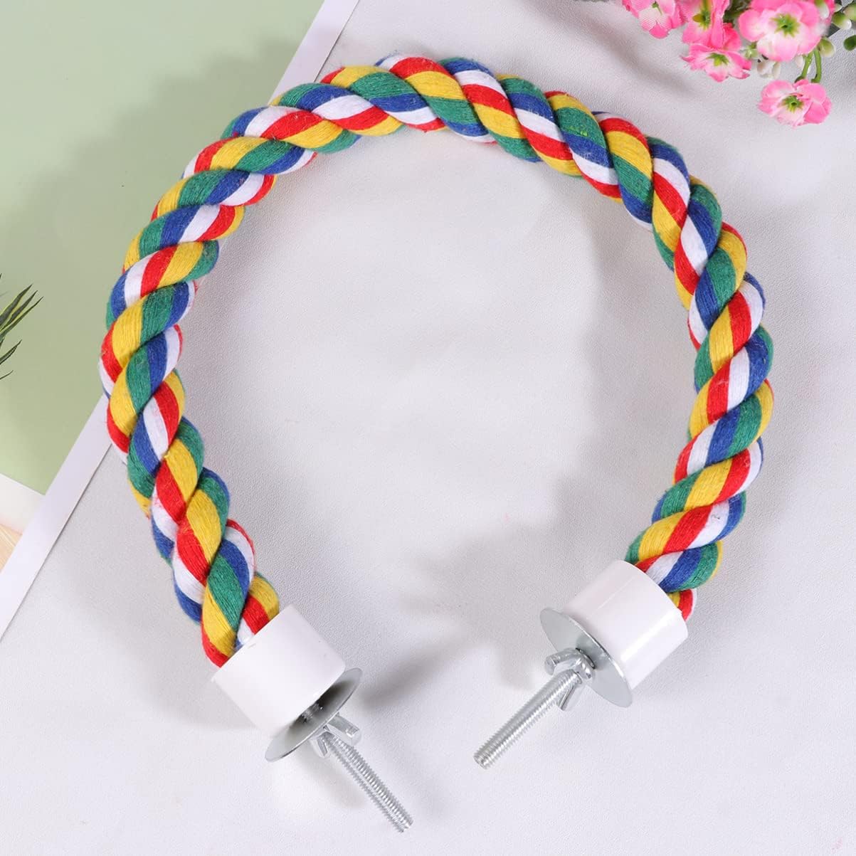 1pc Parrot Cotton Rope Chewing for Birds Climbing Rope Perch for Parrots Budgies and Cockatiels Bird Supplies for Exercise and Fun