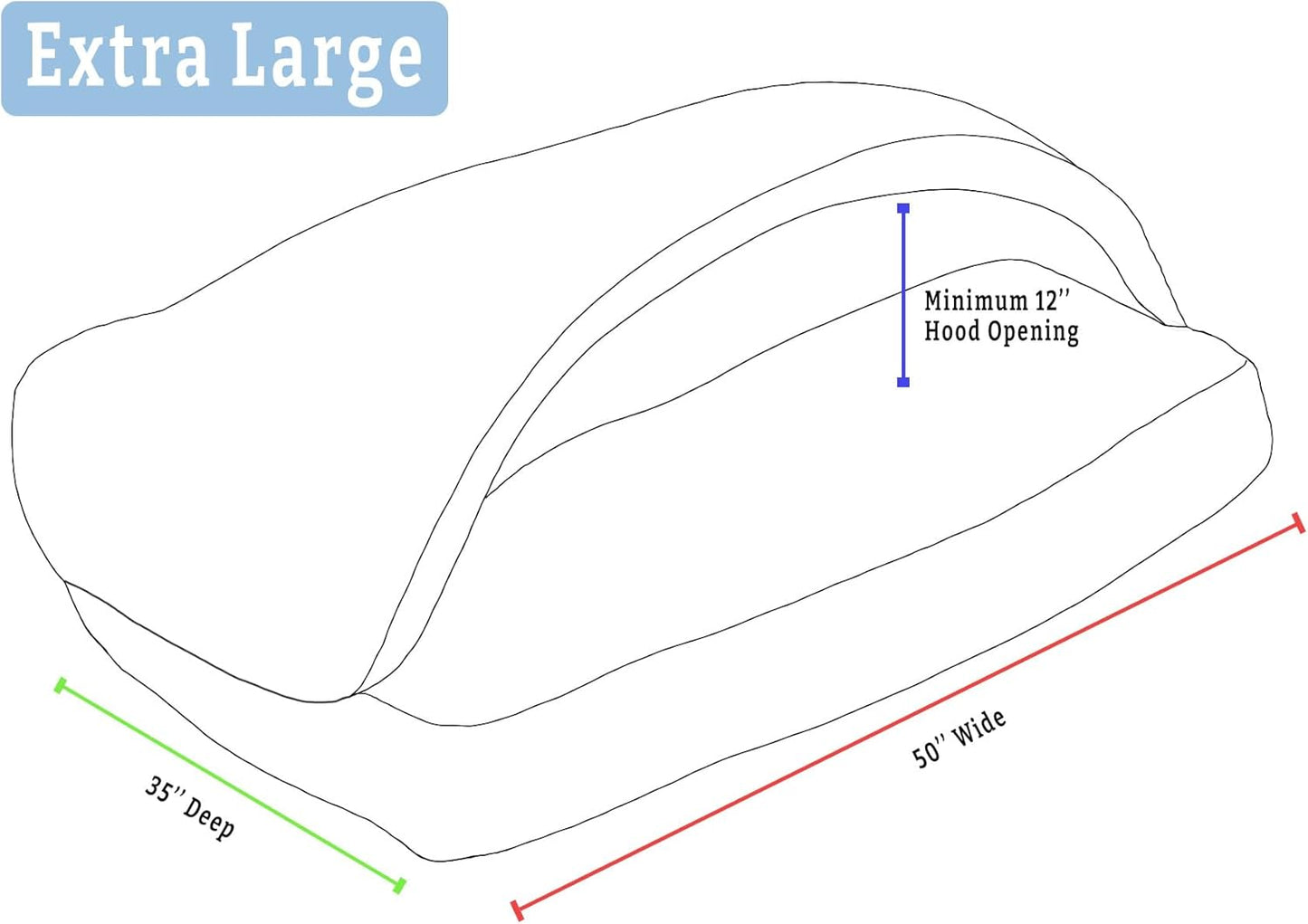 Snoozer Luxury Rectangle Cozy Cave Dog Bed - Indoor Dog Bed with Cover Cave, Covered Calming Burrow for Large Sized Pets with Blanket Attached, Enclosed, Washable - XL, Buckskin
