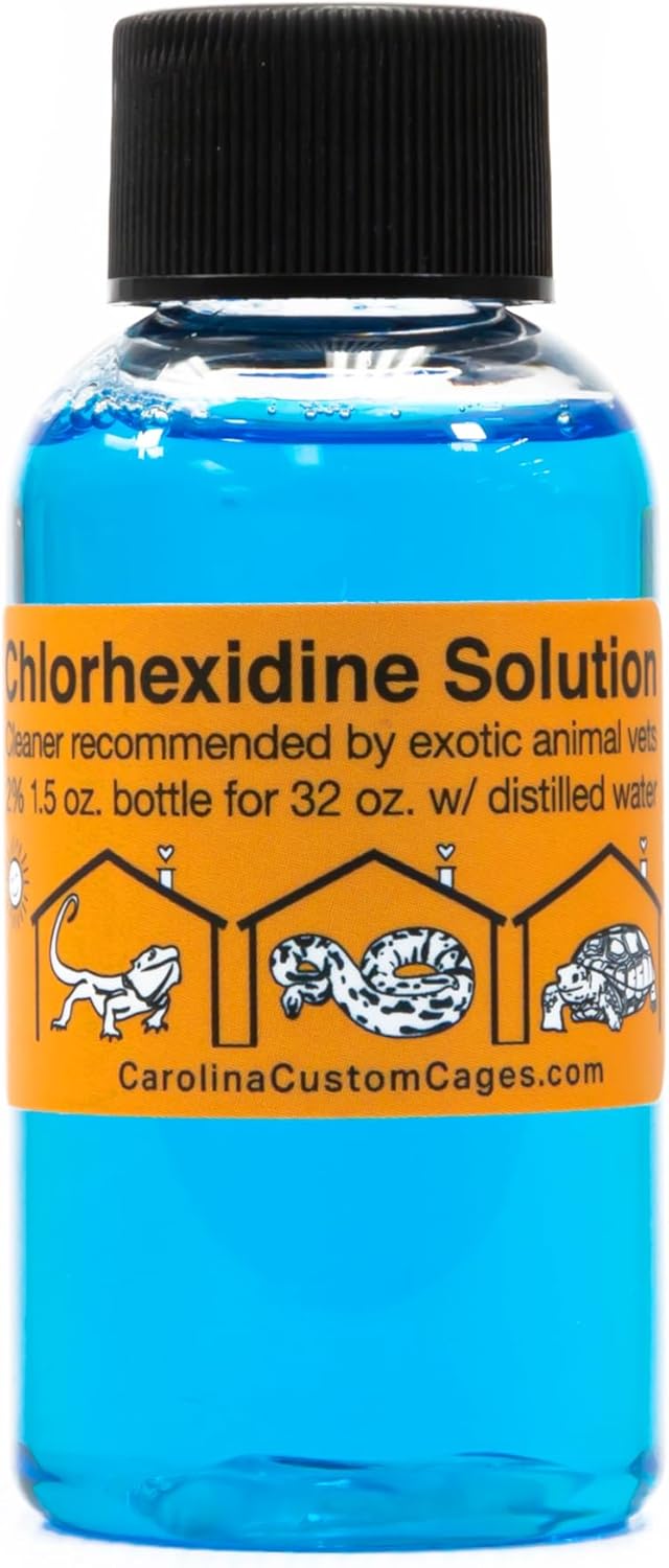 Chlorhexidine Bundle with 18Wx18Dx36H ReptiBreeze Screen Terrarium, Large Size