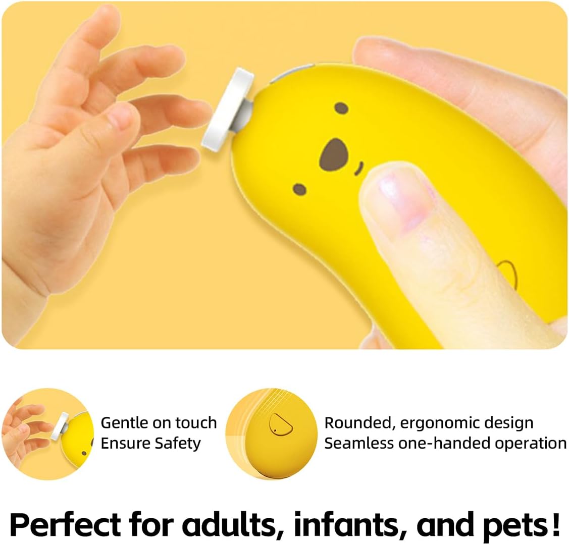 MANON ROSA Bird Nail Grinder, Bird Beak Grinder- Safe and Quiet Bird Nail Care Tool, Complete Grooming Kit for Parrots Conures Cockatiels Finches Parakeets, Premium Beak Maintenance (Yellow)