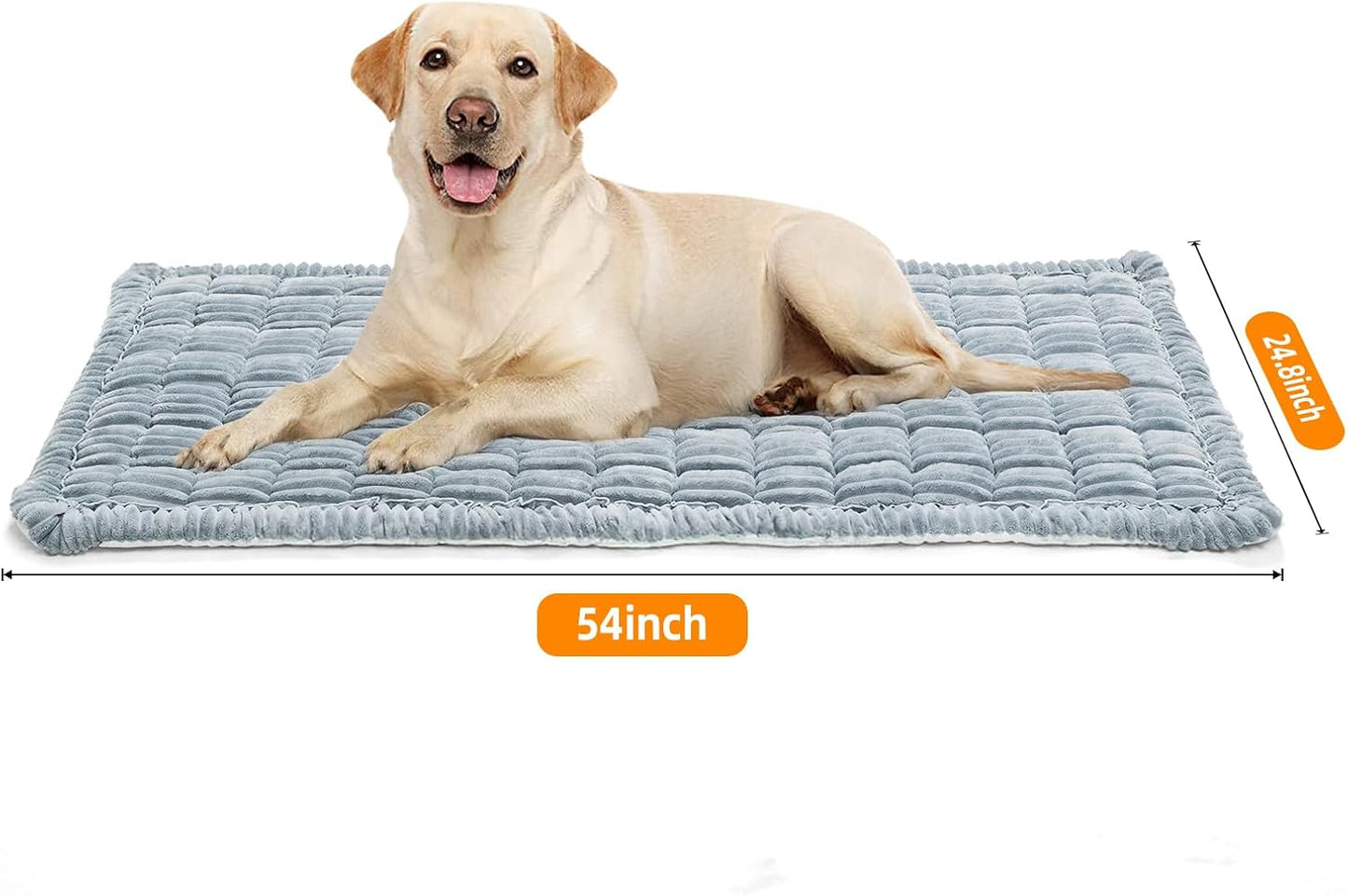 Dog Bed Mat for Car Back Seat Extenders, Washable Non-Slip Travel Cover for Back Seat - 24.8"x54", Grey