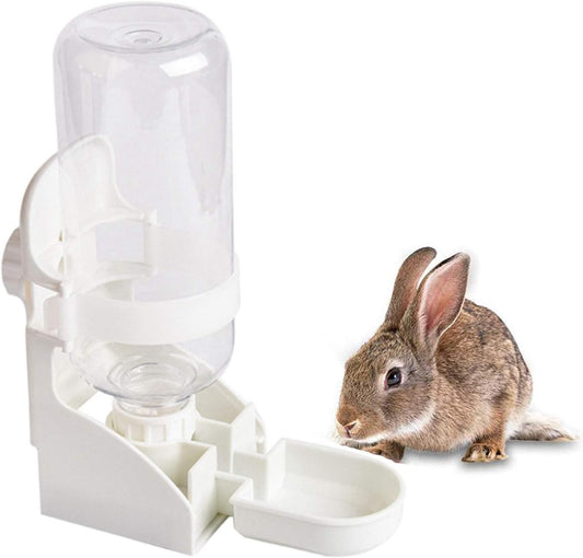 kathson Rabbit Water Bottle, 17oz Hanging Water Fountain Automatic Dispenser No Leak WaterFeeder for Bunny Chinchilla Guinea Pig Hedgehog Ferret
