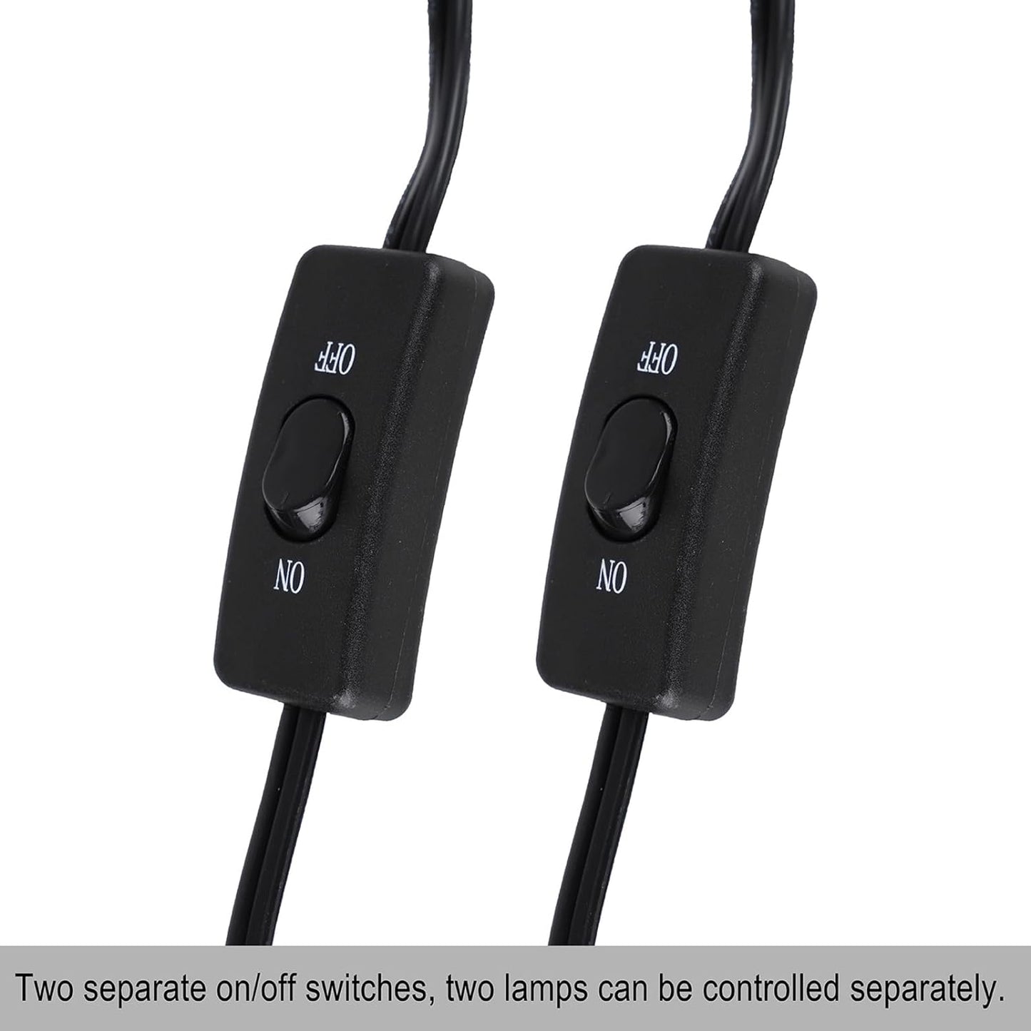 DXOPHIEX 15 inch Dual Reptile Light Fixture, Max 150W Dual Dome Reptile Heat Lamp with 100W Basking Bulb&Infrared Heat Lamp, UVB Light Fixture for Terrarium and Tortoise Habitat