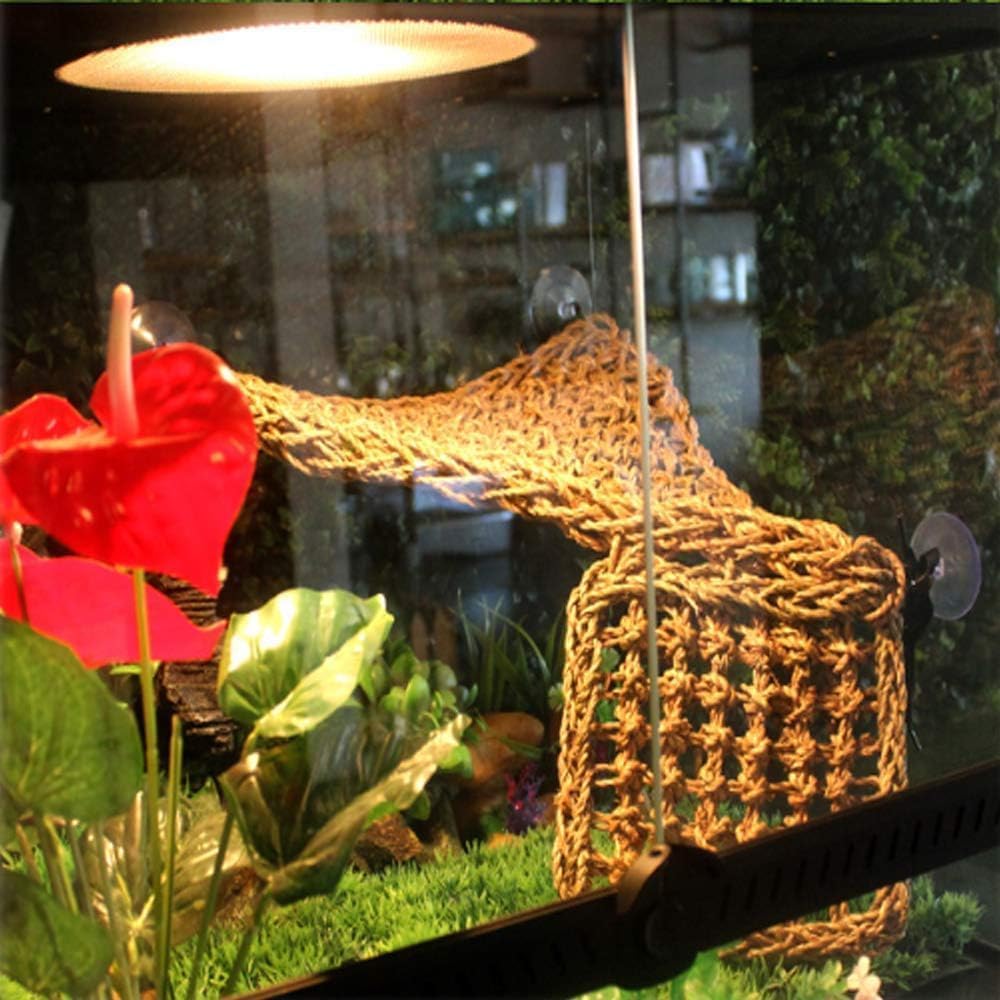 kathson Bearded Dragon Hammock, Reptile Terrarium Leaves with Suction Cups, Bearded Dragon Tank Accessories, Habitat Decor for Chameleon, Lizards, Geckos, and Snakes（16.53 x 12.6 x 12.6 inches, 2 PCS）